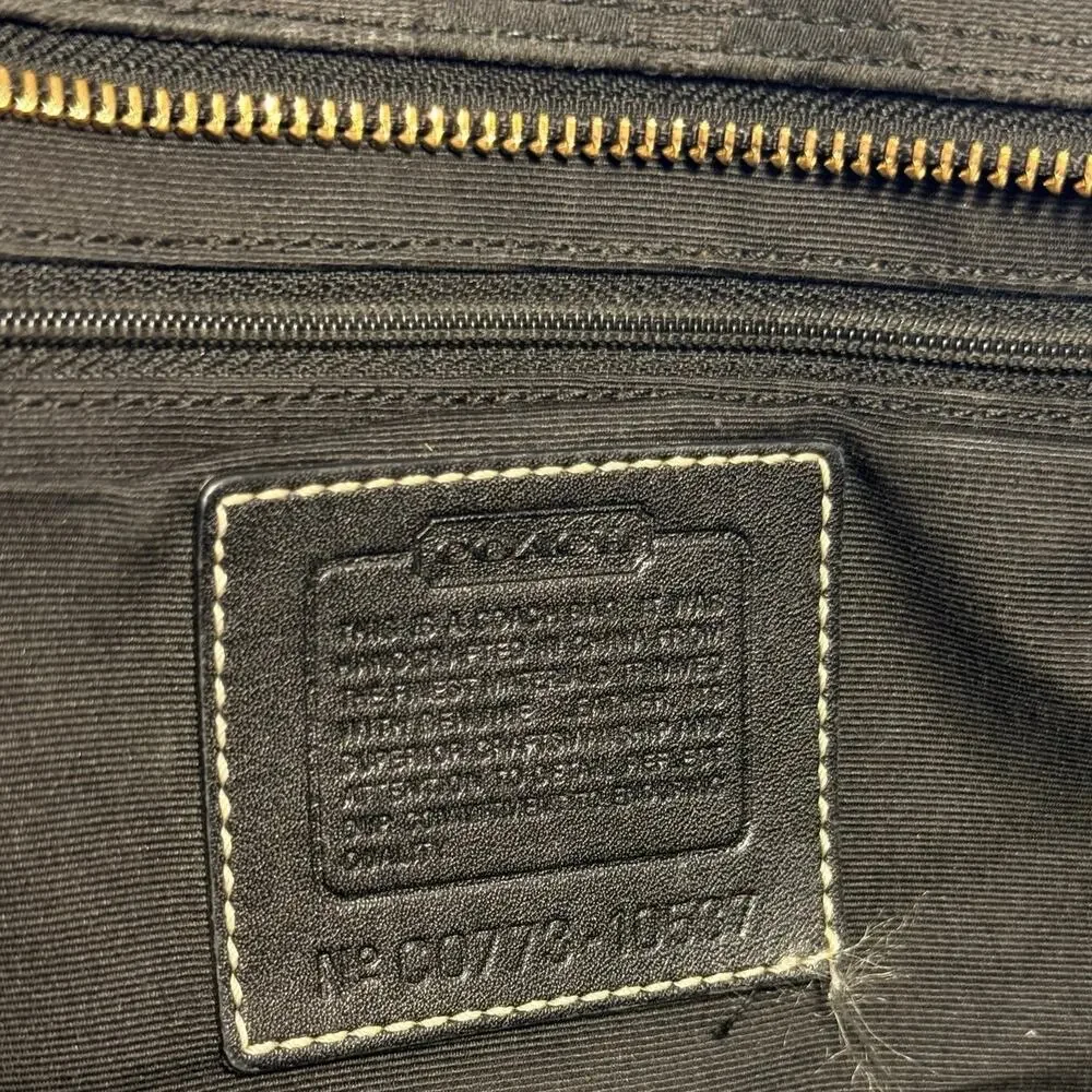 Vintage Coach Hamptons Black Signature Carryall Tote Bag Creed 10537 2007